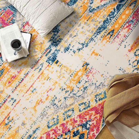 Rugshop Sky Collection Bohemian Runner Rug 2' x 7' Multi in Kuwait