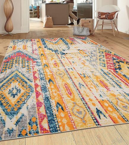 Rugshop Sky Collection Bohemian Runner Rug 2' x 7' Multi in Kuwait