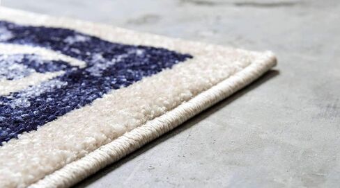 Unique Loom La Jolla Collection Vintage, Contemporary, Border, Ornate, Traditional Area Rug, 2 ft 2 in x 3 ft, Blue/Ivory in Kuwait