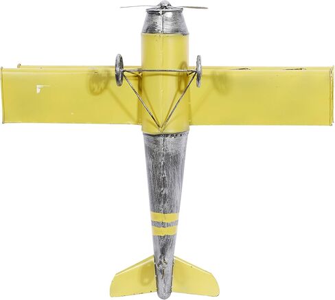 Deco 79 Metal Airplane Wall Decor, 21" x 23" x 9", Yellow in Saudi Arabia