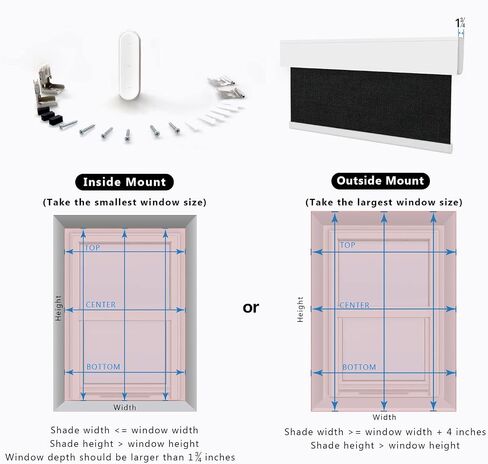 MANSNIX Motorized Blinds with Remote Control Upgraded Smart Blackout Roller Shades Electric Automatic Window Blinds for Windows Blinds & Shades Compa.(Grey,23" Wx72 H) in Kuwait