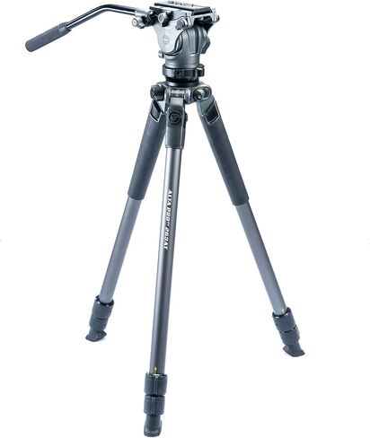 Vanguard Alta Pro 2V 263CVP Professional Carbon Fiber Video Tripod Kit with Alta PH-123V Video Head - Stable, Smooth-Action Support for DSLR/Mirrorless Cameras and Video Gear in Saudi Arabia