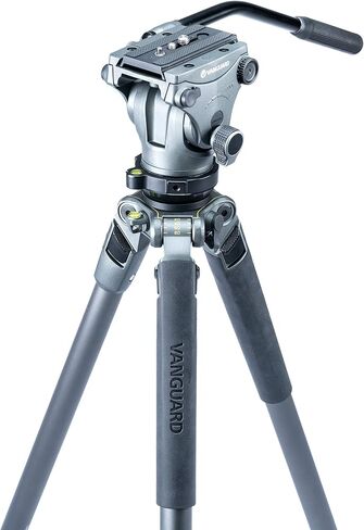 Vanguard Alta Pro 2V 263CVP Professional Carbon Fiber Video Tripod Kit with Alta PH-123V Video Head - Stable, Smooth-Action Support for DSLR/Mirrorless Cameras and Video Gear in Saudi Arabia