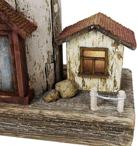 K KILIPES Wood Lighthouse with Led Light Nautical Decorations for Home Rustic Lighthouse Table Decoration Night Light for Beach Theme Living Room Kids Room Bathroom Decor in Saudi Arabia