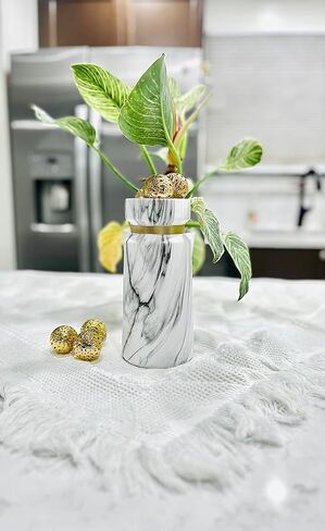 Sandia Marble Design Ceramic vase, Decorative Flower vase, Modern Table Centerpiece Decor, in Kuwait