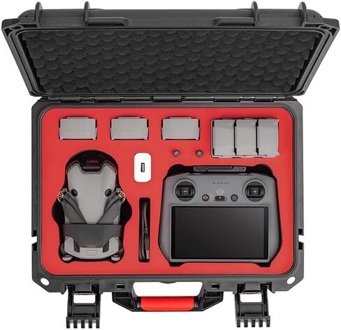 تومات شنطة حمل صلبة مقاومة للماء لجهاز دي جيه اي ميني 4 برو فلاي مور كومبو (ميني 4 برو ار سي 2 وRC-N2) بسعة كبيرة، حماية كاملة مع حزام كتف in Kuwait