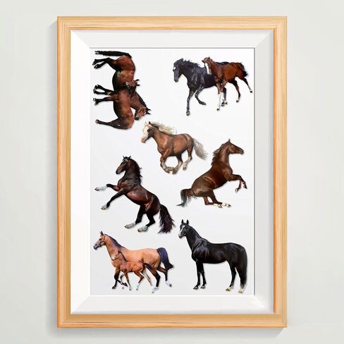 كيزو ملصقات نافذة ثلاثية الابعاد على شكل حصان يركض على الحائط، ديكور لحفلات استقبال المولود الجديد للاولاد والبنات، ملصقات ديكور للعطلات واعياد الميلاد وغرفة النوم والحضانة وغرفة المعيشة وديكور المنزل in Kuwait