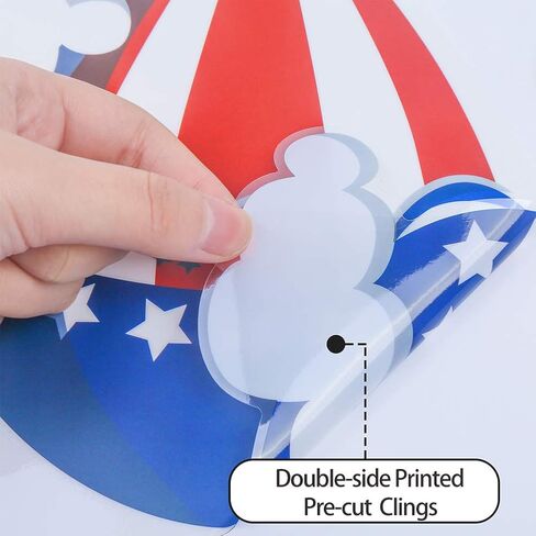 CCINEE 4th of July Window Cling,Patriotic Window Sticker USA Independence Day Decal for Home Vehicles Decoration,100PCS in Saudi Arabia