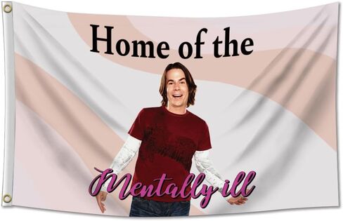 Home Of The Mentally Ill Flag 3x5 Feet Funny Tapestry For Bedroom Living Room College Dorm Wall Decor in Kuwait