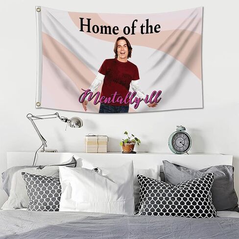 Home Of The Mentally Ill Flag 3x5 Feet Funny Tapestry For Bedroom Living Room College Dorm Wall Decor in Kuwait