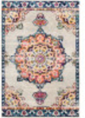 Livabliss Alyssia Vintage Medallion Area Rug,6'7" x 9', Orange in Saudi Arabia