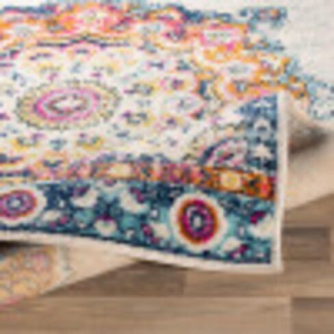 Livabliss Alyssia Vintage Medallion Area Rug,6'7" x 9', Orange in Saudi Arabia