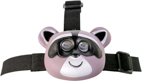 MISTIC COOL Raccoon LED Headlamp, Fun Head Flashlight with Elastic Headband Just for Kids with Cute Raccoon Design in Kuwait