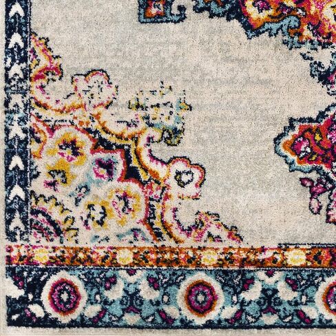Livabliss Alyssia Vintage Medallion Area Rug,6'7" x 9', Orange in Saudi Arabia