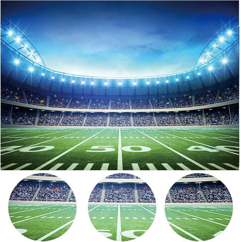 خلفية ملعب كرة القدم من SJOLOON، خلفيات Super Bowl للتصوير الفوتوغرافي والرياضة تحت عنوان ديكور الحفلات، لافتة استوديو الدعائم 11981 (6x4FT) in Saudi Arabia