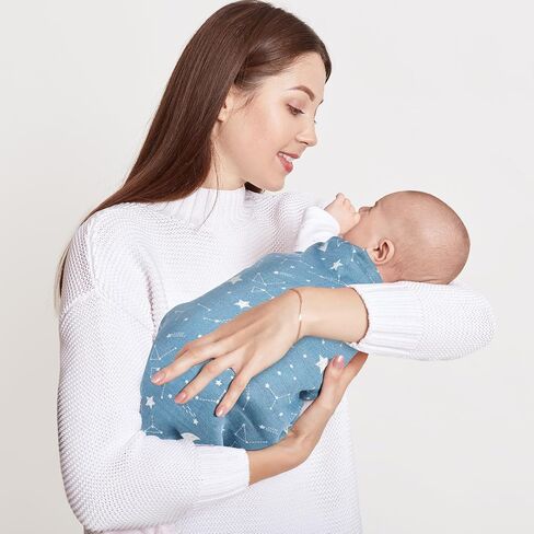 XLSXEXCL 4 Pack Muslin Baby Blankets, Soft 100% Cotton Muslin Swaddle Blankets Boho Rainbow Neutral Receiving Blanket Swaddling for Boys & Girls, Thin and Light Summer Baby Essentials, 48 x 44 in in Saudi Arabia