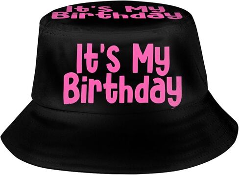 It's My Birthday Bucket Hat for Women Men, Funny Packable Birthday Sun Hat Outdoor Fisherman Hat Caps in Saudi Arabia