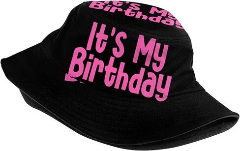 It's My Birthday Bucket Hat for Women Men, Funny Packable Birthday Sun Hat Outdoor Fisherman Hat Caps in Saudi Arabia