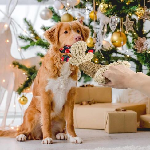 CooShou Dog عيد الميلاد الرنة صرير لعبة كلب كبير عيد الميلاد الأيائل لعبة من القطيفة مع ورق مجعد سحب لعبة ترفيهية تفاعلية صارت لجرو كلب كبير in Saudi Arabia
