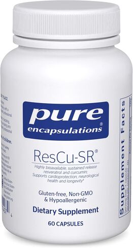 مغلفات نقية ResCu-SR | مكمل غذائي لا يسبب الحساسية لإطالة العمر ودعم القلب والصحة العصبية | 60 كبسولة in Saudi Arabia