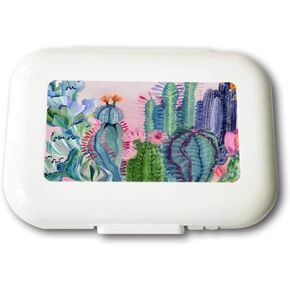 Small Weekly Pill Case - Vintage Flowers and Butterflies Travel Pill Organizer Box for Travel Safe Plastic Material 7 Small and 1 Large-Compartment in Kuwait