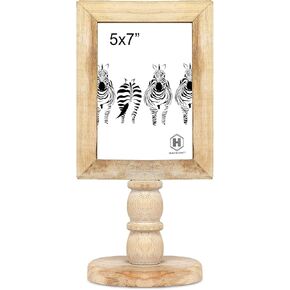 إطارات صور HUAXIN CRAFT H خشبية مقاس 5x7، إطار صورة ريفي ريفي متعثر مع قاعدة، سطح طاولة بحامل خشبي. in Kuwait