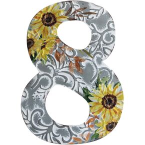 COLLECTIVE HOME 12" Letters for Wall Decor, Embossed Metal Numbers with Sun Flower, Rustic Hanging Signs for Wedding Birthday Housewarming Party. (L) in Kuwait