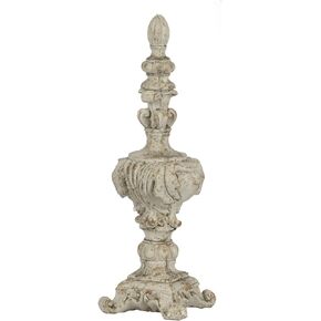 A&B Home Danna Finial Accent, Cement, 4.5" D x 4.5" W x 13.5" H in Saudi Arabia