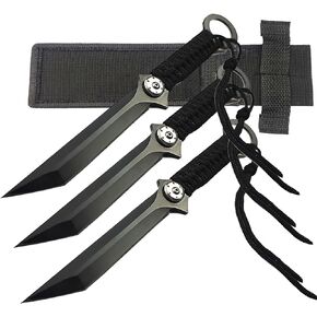 DOHONG Fixed Blade Knives Stainless Steel Gear Handle Black in Saudi Arabia