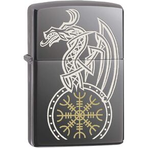Zippo Lighter: Viking Dragon - Black Ice 80625 in Saudi Arabia