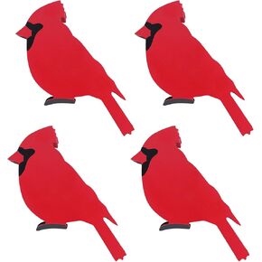 MACLARONX Wooden Cardinal Red Bird Figurine Cardinals Cutouts Crafts Cardinal Art Ornaments for Desk Shelf Home Decor, 2 Pack in Kuwait