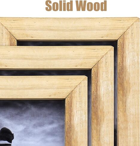 إطارات صور HUAXIN CRAFT H خشبية مقاس 5x7، إطار صورة ريفي ريفي متعثر مع قاعدة، سطح طاولة بحامل خشبي. in Kuwait