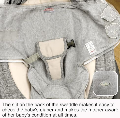 بطانية قماط للأطفال من هوياكس، قماط سهل التغيير، لفافة قماط قابلة للتعديل للأطفال الأولاد والبنات، كيس نوم قابل للارتداء لحديثي الولادة، 0-3 أشهر، 3 عبوات (دب رمادي) in Kuwait