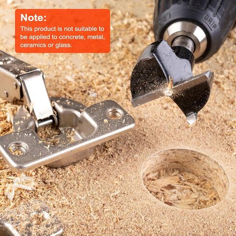 HARFINGTON 16pcs Forstner Bit Set 6mm-25mm Dia. Round Shank High Speed Steel Metric Forstner Drill Bits for Wood, Flat Wing Woodworking Hinge Drilling Tool Kits for Wood Plastic Plywood in Saudi Arabia