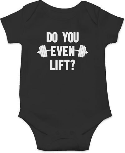 AW Fashions Do You Even Lift? Baby Bodysuit Cute, Fitness-Themed Outfit for Newborn & Infants Romper in Kuwait