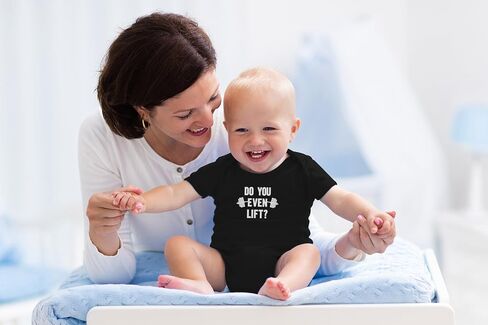 AW Fashions Do You Even Lift? Baby Bodysuit Cute, Fitness-Themed Outfit for Newborn & Infants Romper in Kuwait