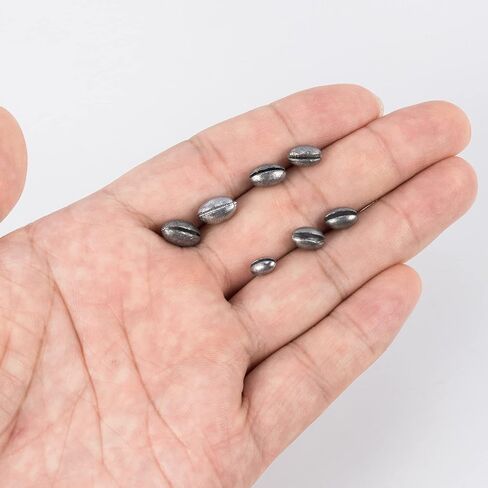Dr.Fish 100 Pack Oval Split Shot Sinkers Fishing Weights, Lead Weight Clip on Fishing Line Fishing Sinker Freshwater Saltwater in Saudi Arabia