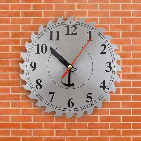 رام-برو ساعة حائط من الستانلس ستيل بشفرة منشار من اندستريال شوب، ملحق مثالي لأي ورشة عمل أو مرآب in Kuwait