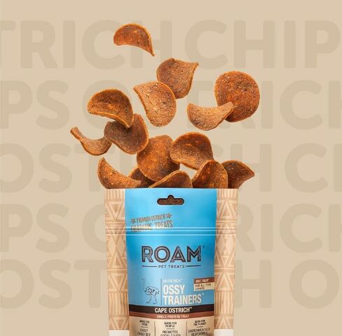 Roam Pet Treats Ossy Trainers لجميع أحجام الكلاب - مكافآت تدريب بحجم قضمة لحم النعام للكلاب in Kuwait