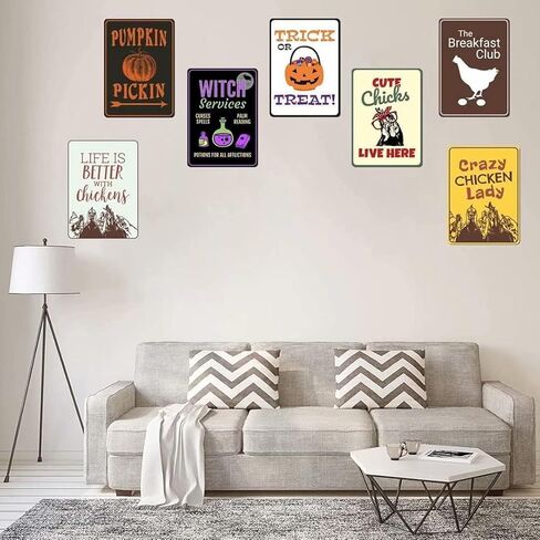 Vintage Crazy Cat Lady The Soul Of Witch Gift Halloween Metal Tin Poster Indoor Outdoor Home Bar Coffee Kitchen Wall Decor Halloween Painting Metal Plate 8x12 Inch in Kuwait