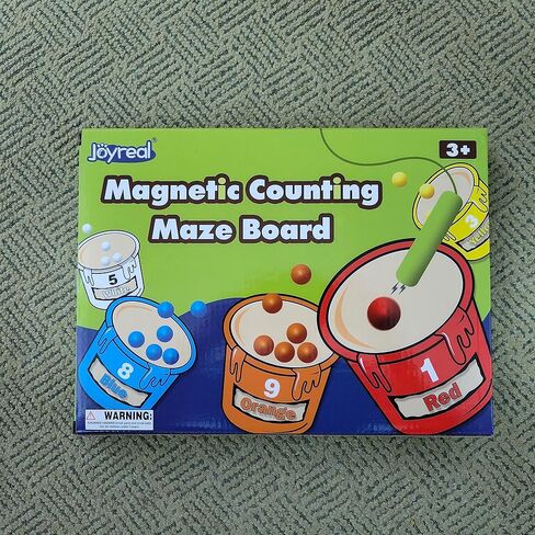 Joyreal Magnetic Color and Number Maze - Wooden Magnetic Puzzles Board for Toddlers, Montessori Counting Matching Color Sorting Toys, Fine Motor Skills Learning Toys for Kids Preschoolers in Kuwait