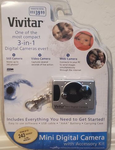 كاميرا Vivitar Mini الرقمية مع مجموعة ملحقات in Saudi Arabia