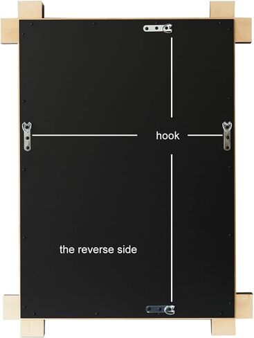 مرآة حائط بإطار من الخشب الصلب من CrossROBBIN، مرآة زينة للحمام الريفي لديكور المزرعة، مقاس 81.28 سم × 60.96 سم، بني ريفي in Kuwait