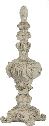 A&B Home Danna Finial Accent, Cement, 4.5" D x 4.5" W x 13.5" H in Saudi Arabia