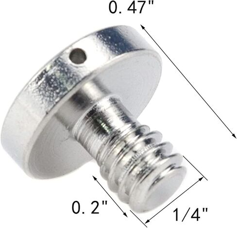 MY MIRONEY 4-Pack 1/4 Inch Camera Quick Release Screw Metal Tripod Screw Adapter Connecter Slotted Screw for DSLR Camera, Type 1 in Saudi Arabia