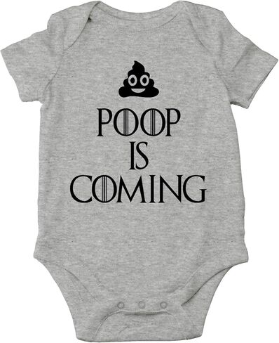 CBTwear Poop Is Coming - Funny TV Series Parody - Cute Infant One-Piece Baby Bodysuit in Kuwait