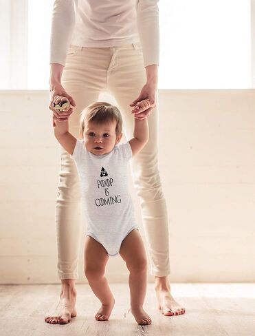 CBTwear Poop Is Coming - Funny TV Series Parody - Cute Infant One-Piece Baby Bodysuit in Kuwait