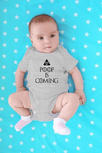 CBTwear Poop Is Coming - Funny TV Series Parody - Cute Infant One-Piece Baby Bodysuit in Kuwait