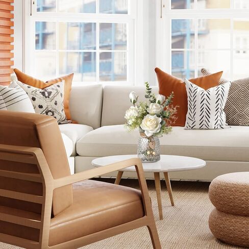 زهور وهمية مع مزهرية، ورود بيضاء زهور صناعية في مزهرية زهور حريرية لديكور المنزل الداخلي، زهور صناعية للمزهرية قطع مركزية للطاولات ترتيب زهور صناعية لحفلات الزفاف والمكتب المنزلي in Kuwait