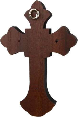 Needzo Wooden Crucifix with Scalloped Edges, Religious Decoration for Home and Bedroom Door Accessory, 3.5 x 2.25 in. (3 Pack) in Saudi Arabia
